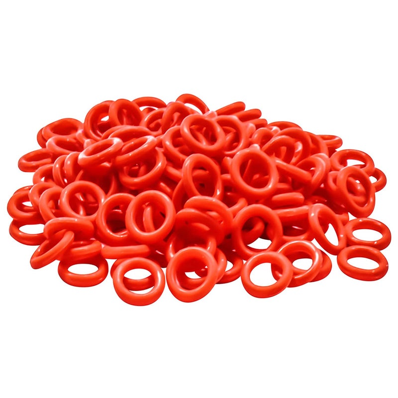 ThreeBulls 120Pcs Clear Rubber O-Ring Keyboard, O-Rings Keycaps, Switch Dampeners Keycap, for Cherry MX Key Switch Keyboards Dampers,Red - Image 1